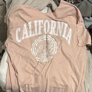 SHEIN Pink California Graphic Tee